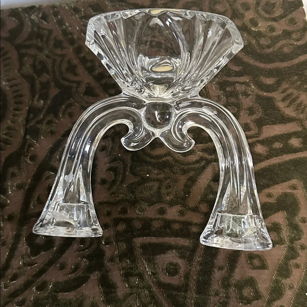 Vintage Dual Crystal Candle Holder from European Collection Made in W. Germany.